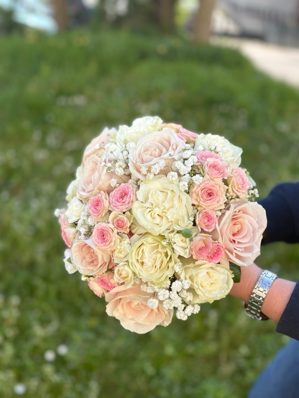 Bouquet de mariée - Rose tendre