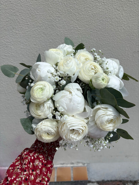 Bouquet de mariée - Printemps blanc