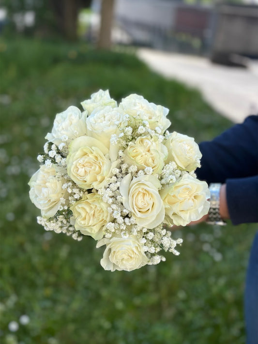 Bouquet de mariée - blanc intemporel